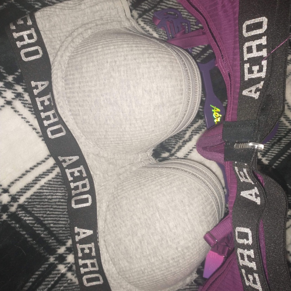 Purple and gray aeropostale push up bras.(NWT)